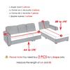 Geometric Printed Couch Cover Sofa Cover Elastic Slipcovers for Pets Chaselong Protector L Shape Anti-dust Machine Washable 1PC