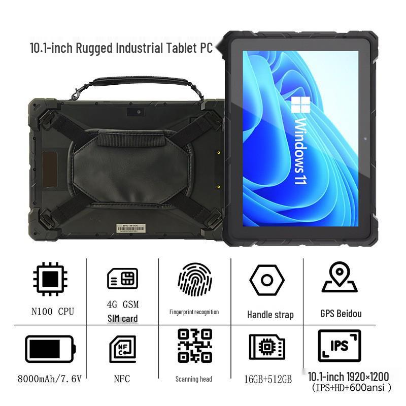 2026 10-inch Windows N100 Rugged Explosion-Proof Tablet with NFC & Fingerprint Scanning