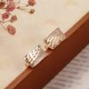 Cross border popular jewelry from Europe and America, electroplated rose gold fashion earrings, geometric minimalist zircon earrings