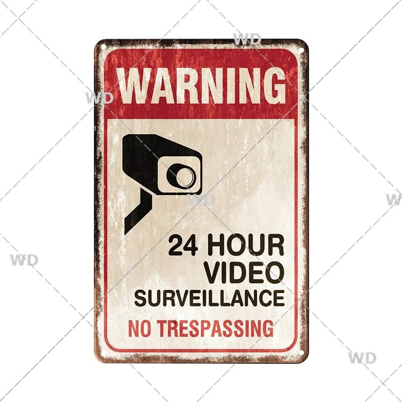 Retro Danger Warning Metal Sign - Vintage Caution Plaque - Metal Plate for Garage Park Home Wall Decor
