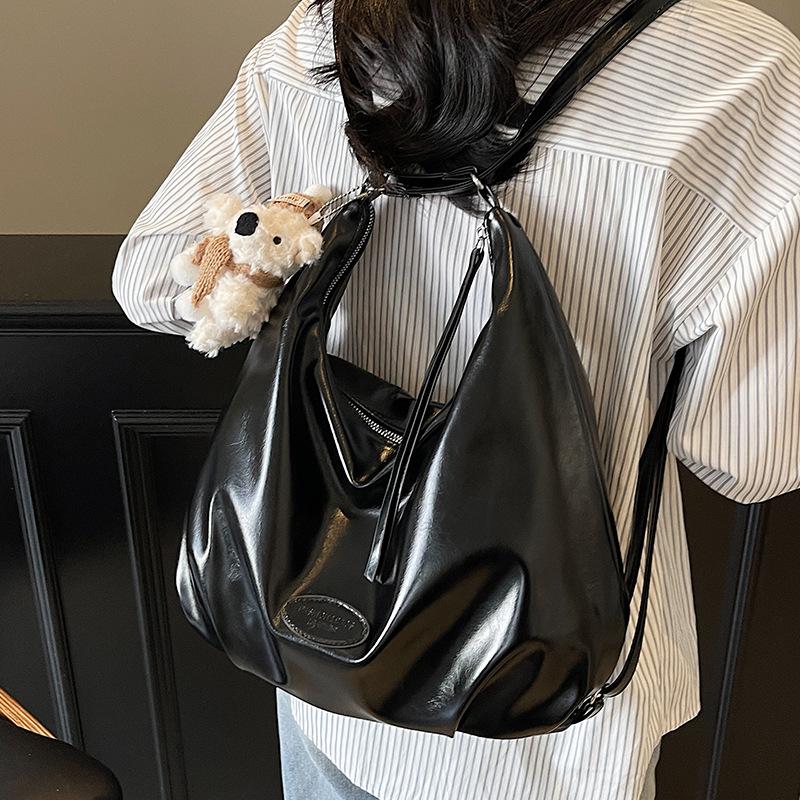 Spring and Summer New Niche Casual Soft Leather Multi-back Backpack Bag Female Students Commute To Class Large-capacity Tote Bag