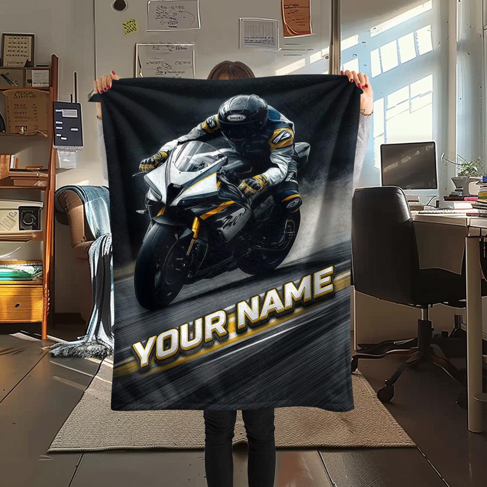 1PC Custom Name Spirit Style Patterned Flannel Blanket Suitable For All Seasons for Home Decor Warmth and Comfort Gifts Holiday Present_lx