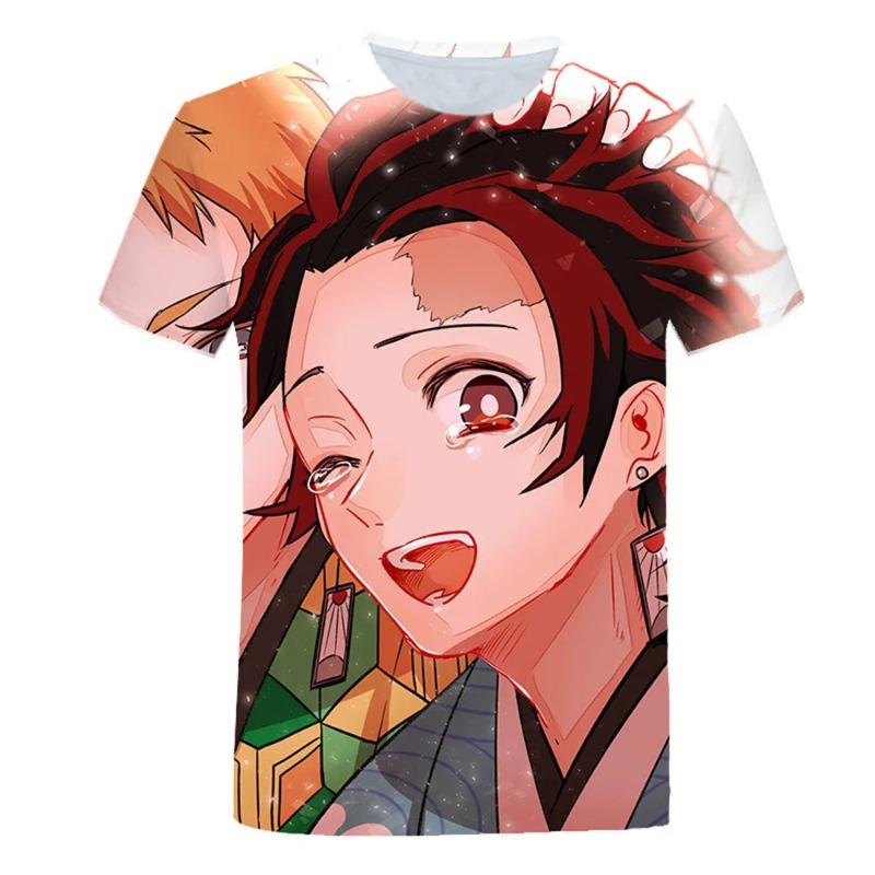 Boy Girl Unisex 3D Printed Demon Slayer T-Shirts Casual Harajuku Style Tshirt Streetwear Tops Summer Hot Japanese Anime Tee