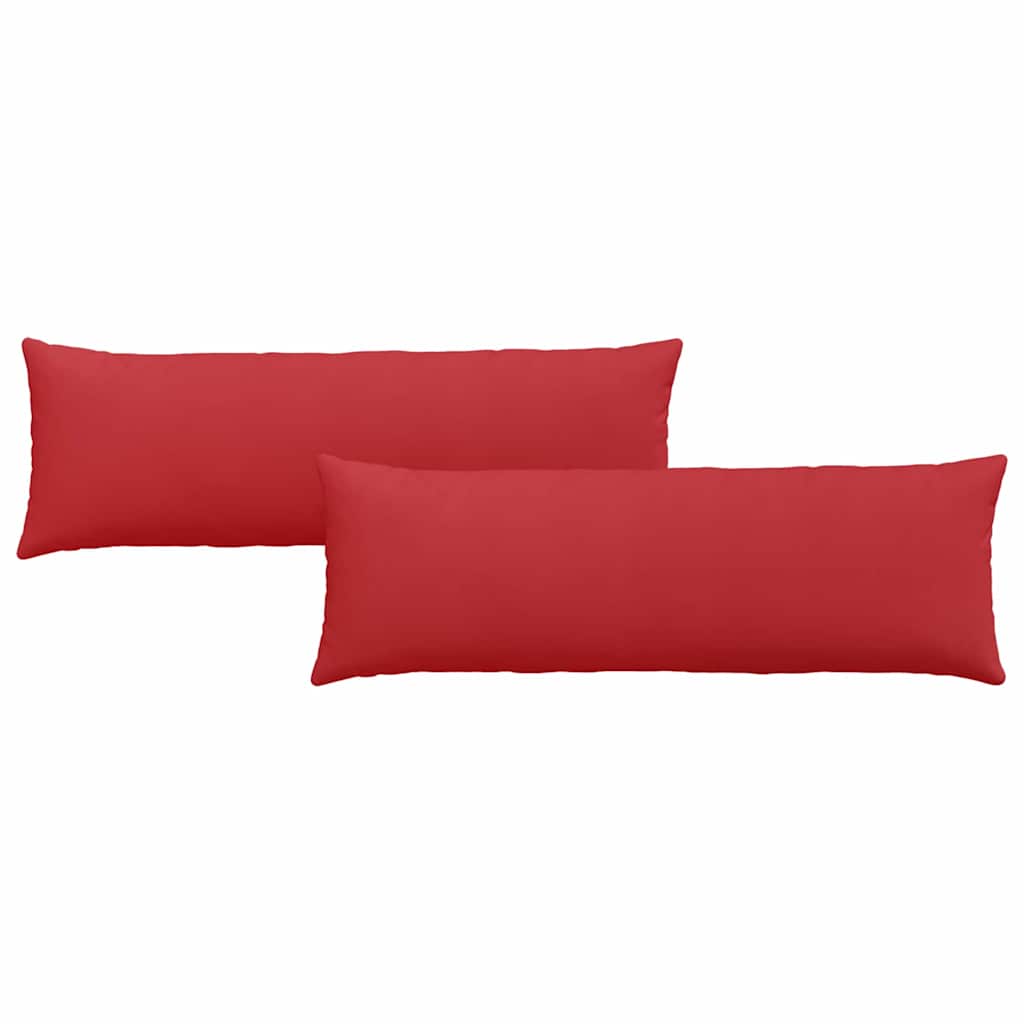 Sofa Cushions 2 Pcs Red 120 X 40 Cm Fabric