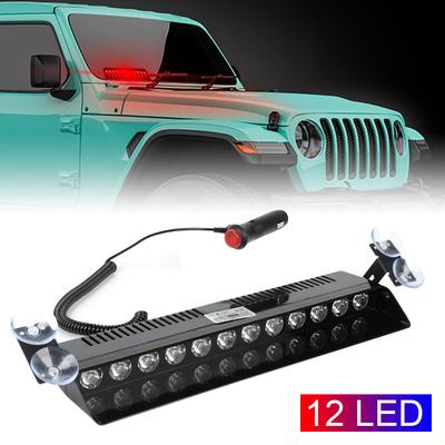 Raudoni Mėlyni Policijos Žibintai Automobilio Mirksintys Žibintai Cigarečių Degiklio Kištukas Priekinio Stiklo Įspėjamoji Lempa Avarinis Mirksėjimas 12V 12 LED Keli Mirksėjimo Režimai