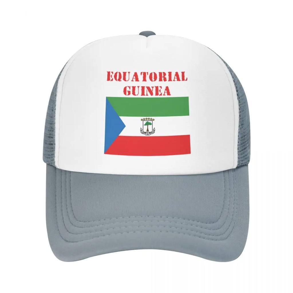 Custom Equatorial Guinea Flag Baseball Cap Unisex Women Personalized Breathable Trucker Hat Streetwear Snapback Dad Hats
