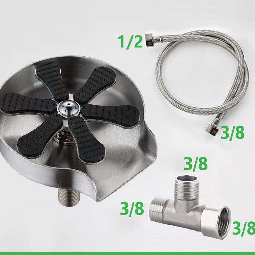 Komercyjna Automatyczna Wysokociśnieniowa Zmywarka do Szkła z Sześcio-skrzydłowym Zlewem i Baterią ze Stali Nierdzewnej