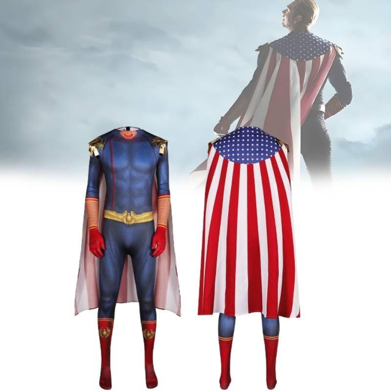 Blue Homelander Cosplay Costume For The Boys Featuring Comfortable Fabric Design
