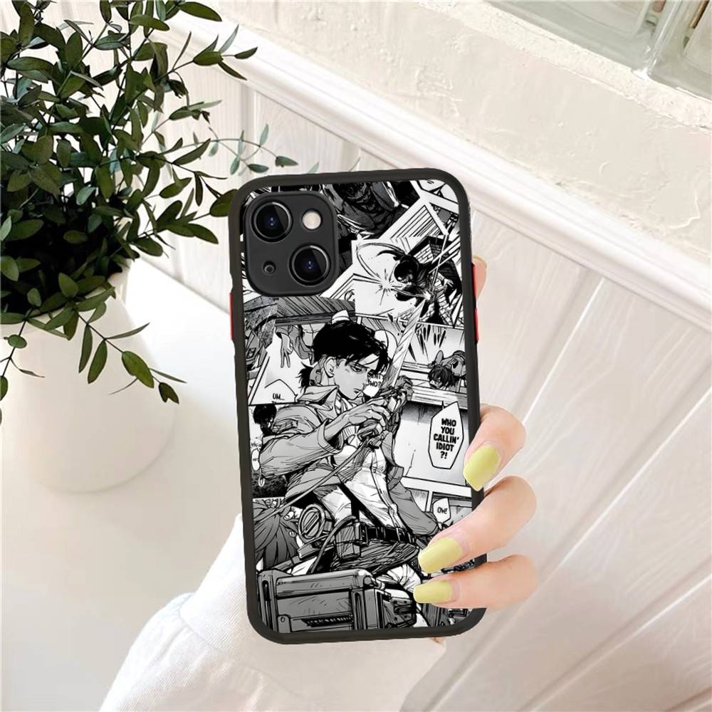 

Hot Anime Attack On Titan Phone Case For IPhone 14 11 12 13 Mini Pro Max 8 7 Plus X XR XS MAX Translucent Matte Cover iphone Xs Max