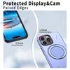 For iPhone 13 Pro 6.1 inch Magnetic Case Rotating Kickstand TPU + PC Phone Cover - Purple