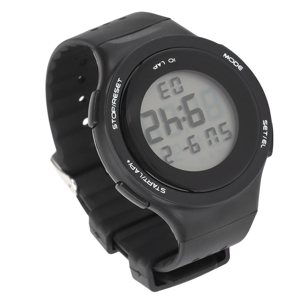 Men Sport Watch Waterproof Shockproof Multifunctional Noctilucence Black with Large Screen EL Light
