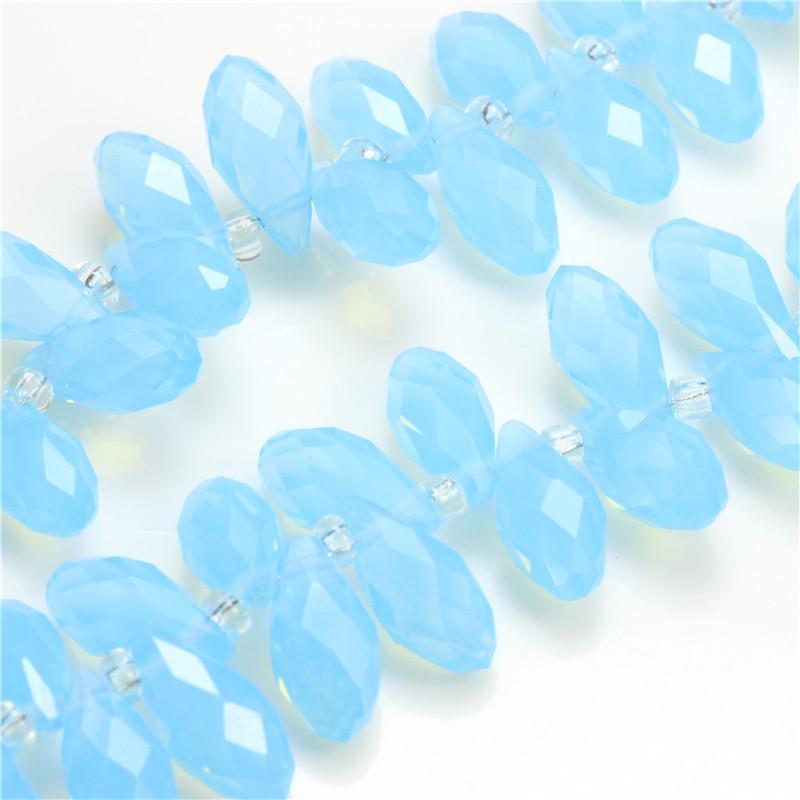 Crystal Glass Teardrop Beads 6x12MM Horizontal Hole for Handmade Jewelry DIY.