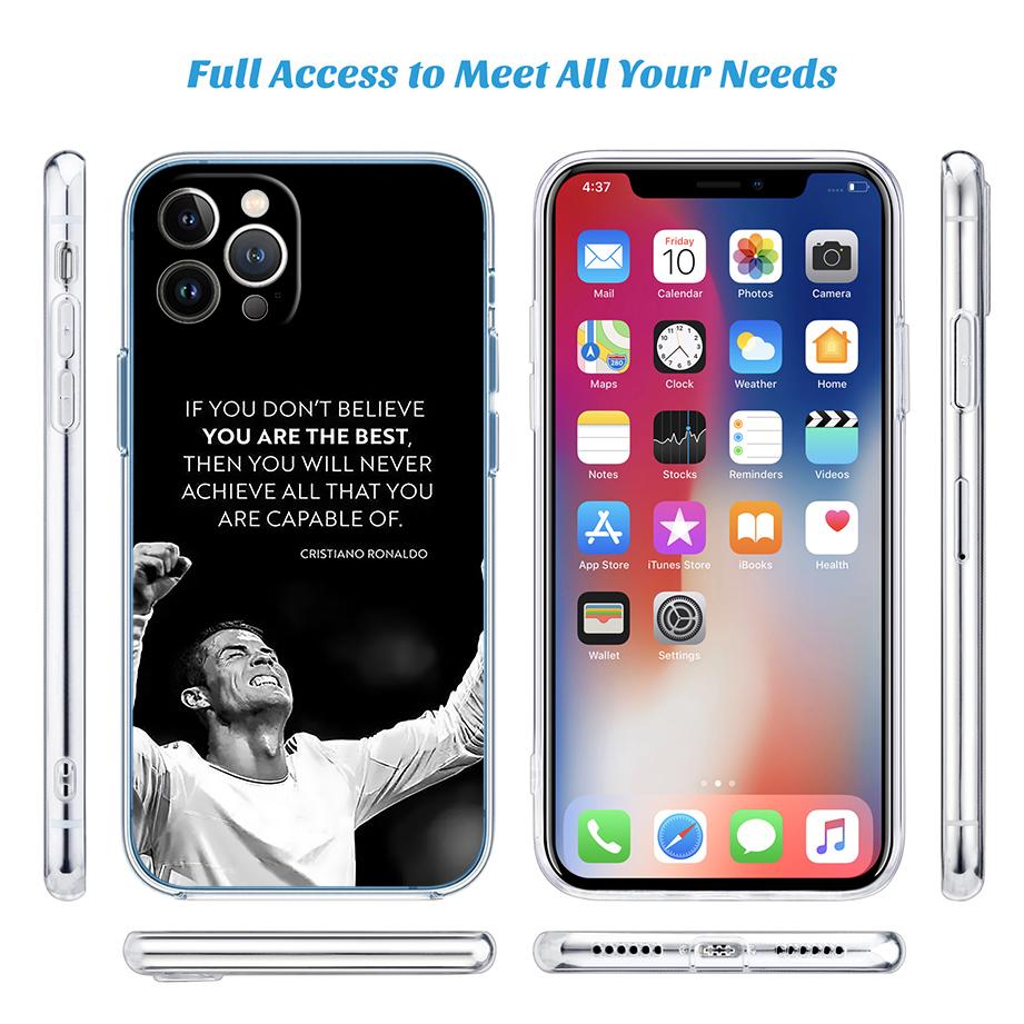 Star Football C-Cr7 Transparent Phone Case for Motorola Moto G40 G04 G05 One Ace Action Fusion + Plus Hyper Macro Vision Zoom