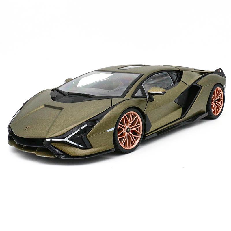 Bburago 1:24 Lamborghini Sian FKP 37 Alloy car model Luxury Vehicle Diecast Cars Model Toy Collection Gift Lightning sports car