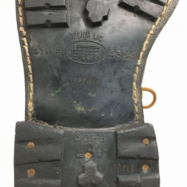 60s Vintage 1969 Europe Combat Command Military Boots Size 41 (Approx. 26.026.5cm) Dark Brown Men's(USED)