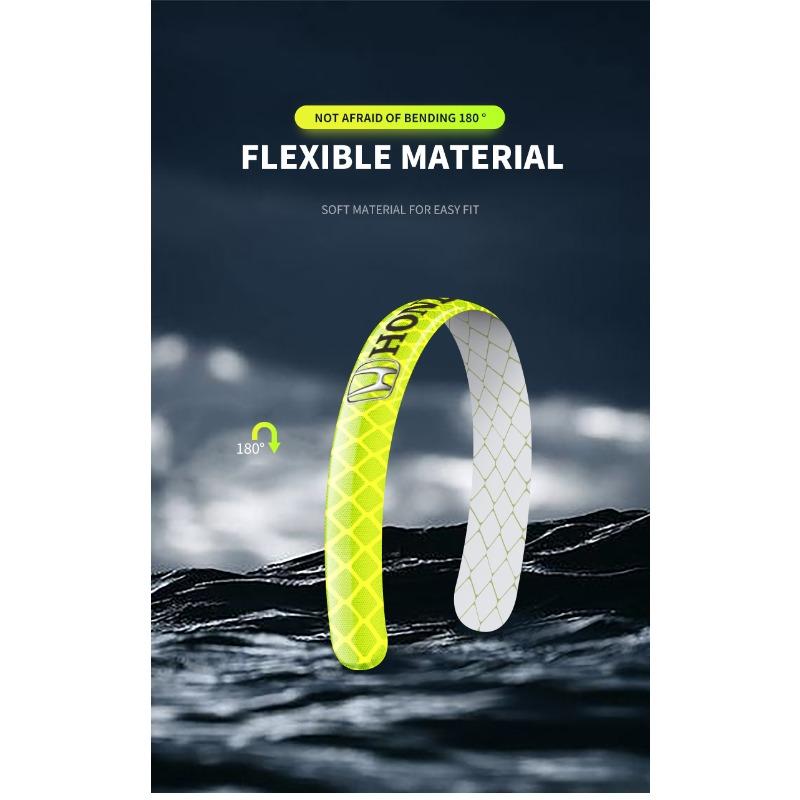 Car Wheel Tire Rim Hub Reflective Luminous Emblem Sticker Car Styling for Honda Jazz Insight Civic Xrv Hrv Crv Brv City Accord Fit Pilot Odyssey