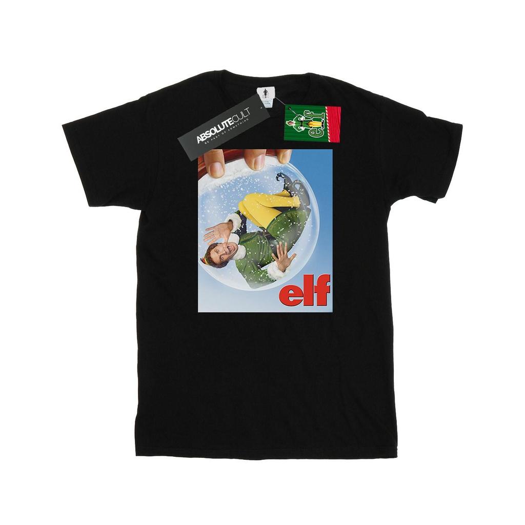 Elf Mens Snow Globe Poster T-Shirt