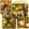4/5pcs of Solar-Powered Outdoor Firework Lights, Featuring 240/360/450 LED Sparkling Starburst Sphere Designs, Available in Warm White, Multicolor