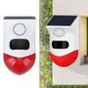 Motion Sensor Alarm Solar Sound and Light Alarm Wireless IP67 Intelligent Outdoor Alarm with Built In Battery for Farm Outdoor