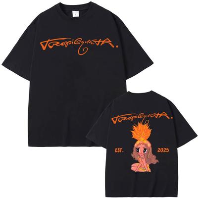 Karol G Tropicoqueta Neues Album 2025 Merch T-Shirt Herren Damenbekleidung Modetrend T-Shirts Hohe Qualität Freizeit Baumwoll-T-Shirt