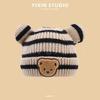 Autumn and Winter Boys and Girls Children's Hats Baby Hats Cute Cartoon Bears Plush Hats Thermal Hats Ear Protectors Knitted Hats