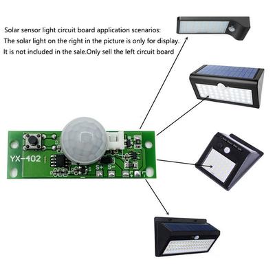 3,7V Infrarot-Solarlicht-Schaltplatine mit fortschrittlichem PIR-Bewegungssensor