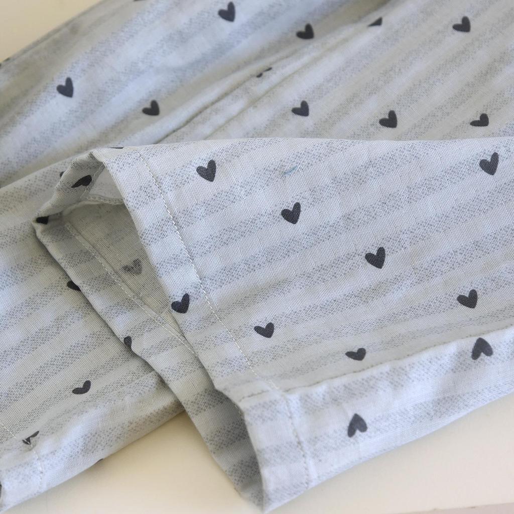 Women's Pure Cotton Sleep Pants - Breathable, Comfortable, Loose Fit with Side Pockets for Walking, Spring/Autumn Wear.