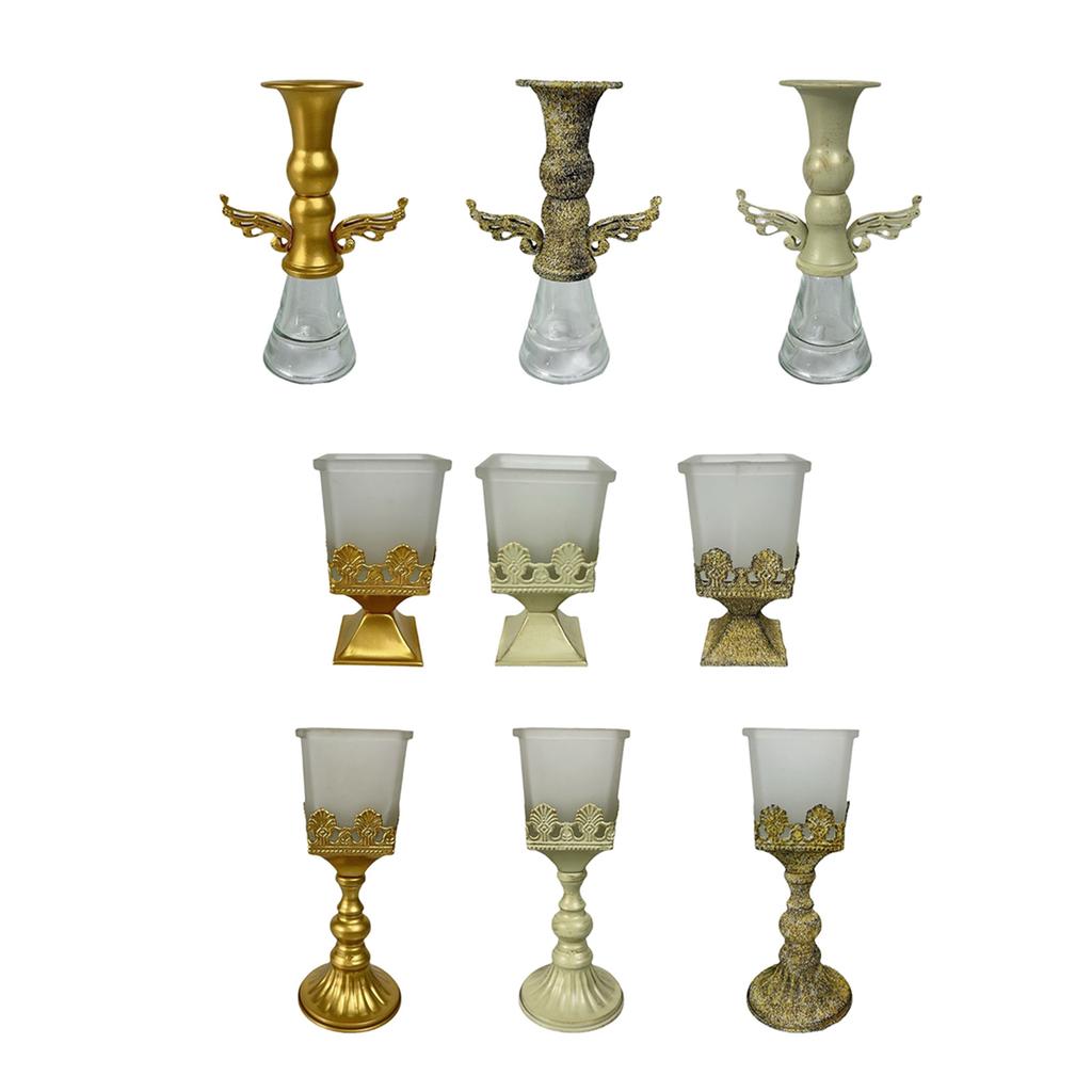 Elegant Iron Candle Holders Classical Design Candlestick Holders for Weddings Parties and Dinners Decors Accessory