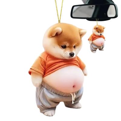 Animal Car Ornaments, Car Animal Ornaments | Novelty Fat Cat Dog Car Hangable Accessories