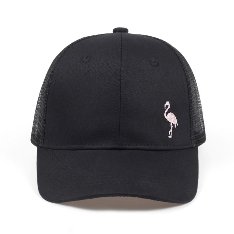 

Фламинго Сетчатая шляпа Солнце Вышивка Бейсболка Женщины Унисекс Однотонные папины шляпы Casquette Snapback Шляпы унисекс праздничные кепки