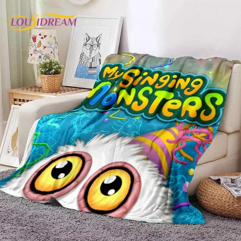 Game My Singing Monsters Cartoon Soft Flannel Blanket for Bed Bedroom Sofa Picnic ,Throw Blanket for Cover Outdoors Leisure Gift
