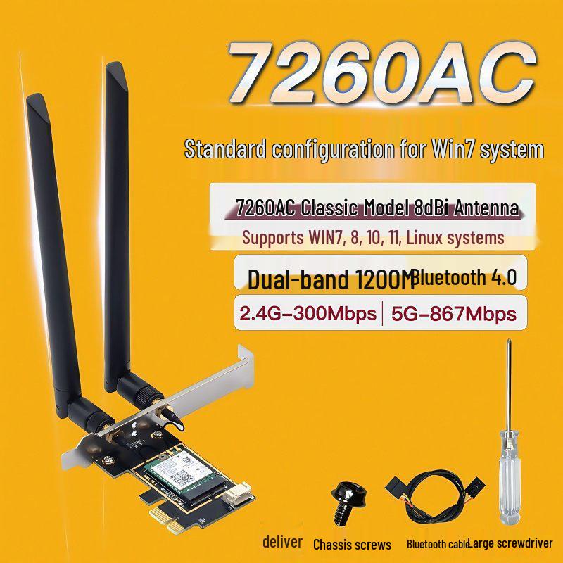 AX1800 WiFi 6 Dual-Band PCIe Desktop Network Card with 5G and Bluetooth 5.2.