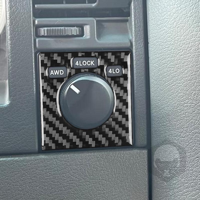 For Dodge Durango 2004-2007 Carbon Fiber 4wd Switch Control Panel Decorative Cover Car Interior Decoration Sticker Accessories