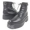 Excellent Boots BULKY Black Leather Mens 42 Used