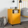 VidaXL Mustard Yellow Bedside Table 36x39x59 Cm Steel, Cabinet, Bedroom Furniture, Phone Holder, 846722