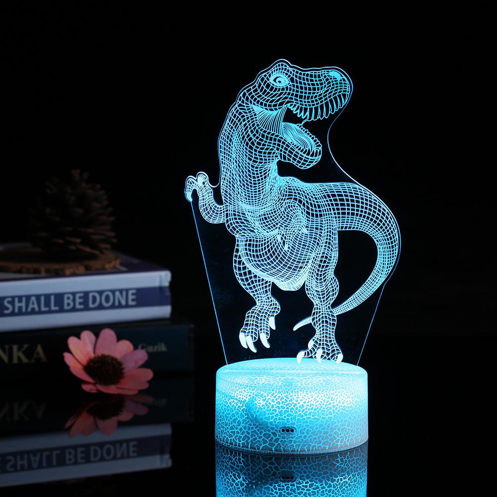 3D Dinosaur Led Night Light   Lamp Color Changing Lights Bedside Table Desk Lamp with Touching & Remote Control for Kids Gifts Home Decoration