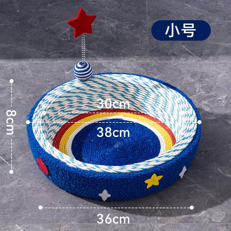 Starry Sky Mars Cat Nest Knitted Cat Scratch Nest Round Extra Large Non-Crumb Cat Nest Cat Scratch Basin