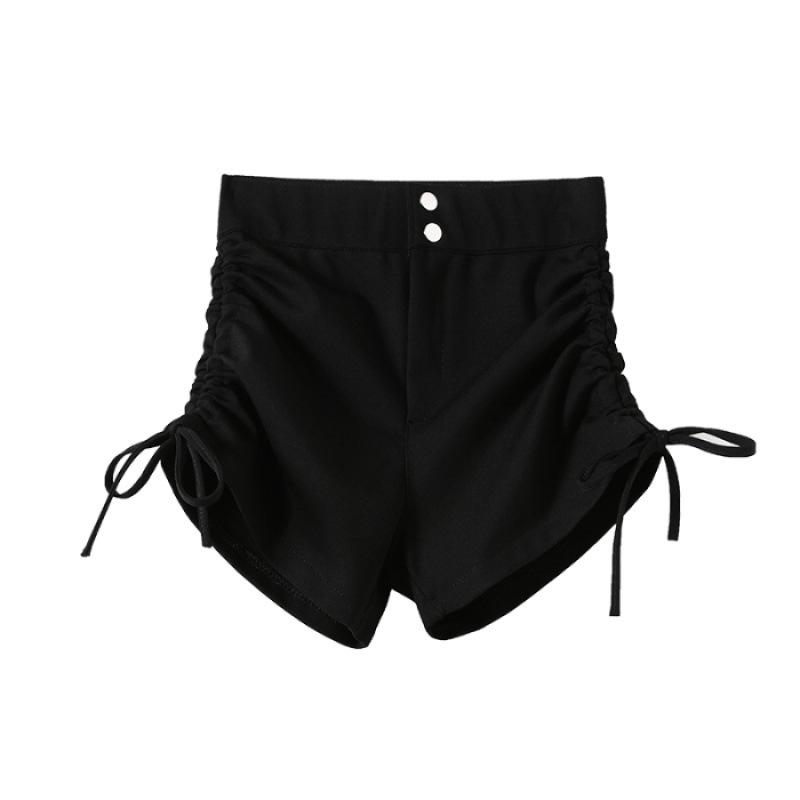 

Шорты с высокой посадкой для женщин Весна и Осень Новый стиль Модный дизайн На кулиске Облегающие Эластичные Повседневные Широкие шорты для женщин 3XL