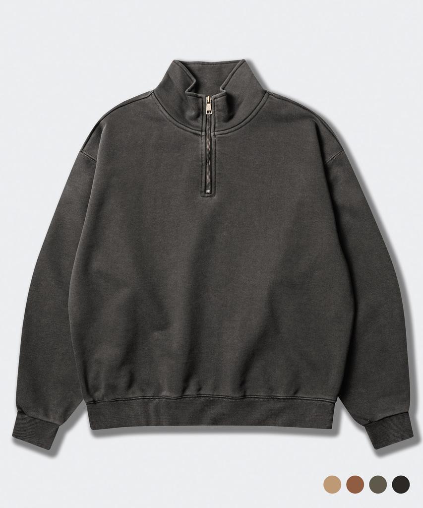 PERSTEP Rib Pigment Sweatshirt Jumt4745 Dark Gray