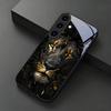 Lion With Golden Black Phone Case For Samsung Galaxy S26 Ultra S25 Edge S24 FE S23 Plus S22 S21 S20 S22 25 24 Glass Back Cover