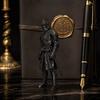 3D Printed Medieval Knight Sentinel Statue, Dark Fantasy Armor Warrior Sculpture, Gothic Tabletop Figurine for Office Home Decor Gift
