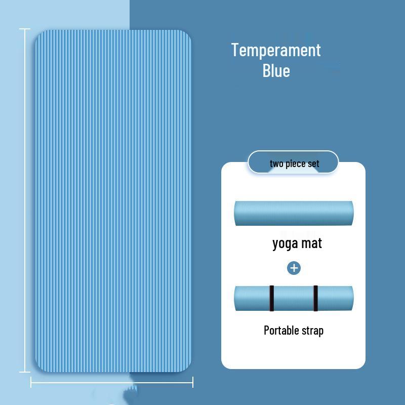Thick Non-slip Yoga Mat for Home - Silent, Shock-absorbing, Soundproof, Ideal for Men & Women