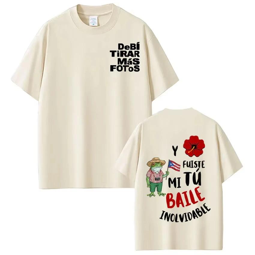 Rapper Bad Bunny Tour 2026 Graphics TShirt Unisex Women Vintage T Shirts Shortsleeved Pure Cotton Hiphop Aesthetics Tshirts S