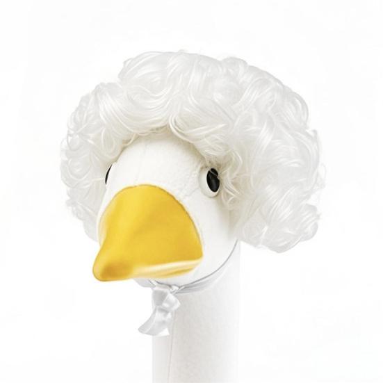 3/4Pcs Porch Goose Wig with Elastic Drawstring Lawn Goose Outfit DIY Outdoor Garden Patio Yard Goose Statue Hairpiece Decoration Accessories