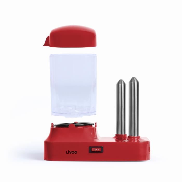 Machine à hot-dog - LIVOO - DOC238RC - 340W - Jusqu'à 6 saucisses - Cuisson vapeur - Cuisson 15 minutes - Comptatible lave-vaisselle