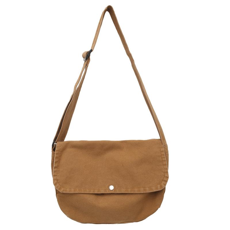 Schoolbag Japanese Casual Canvas Bag Crossbody Bag Men's and Women's Retro Simple Shoulder Bag Student Backpack Class Bag Men's Satchel Bag