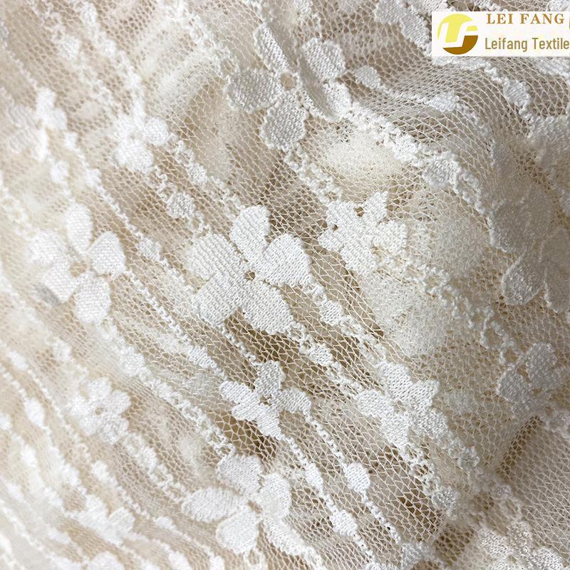 Neuer elastischer Brokat-Spandex-Rattan-Blumen-Spitzenstoff für Kleid oder Hemd