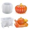 Moule en Silicone Tripode Citrouille 3D pour Bougie Parfumée Savon Plâtre Béton Artisanat DIY Outil de Fabrication de Cadeau d'Halloween