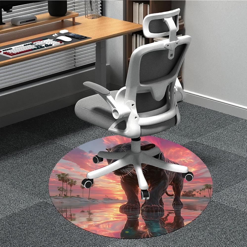 

1pc Black Panther Statue Chair Carpet for Office, Soft Flannel Throw Mat, Perfect for Office,Holiday Party Decoration Choice yy251113157 80cm by 80cm