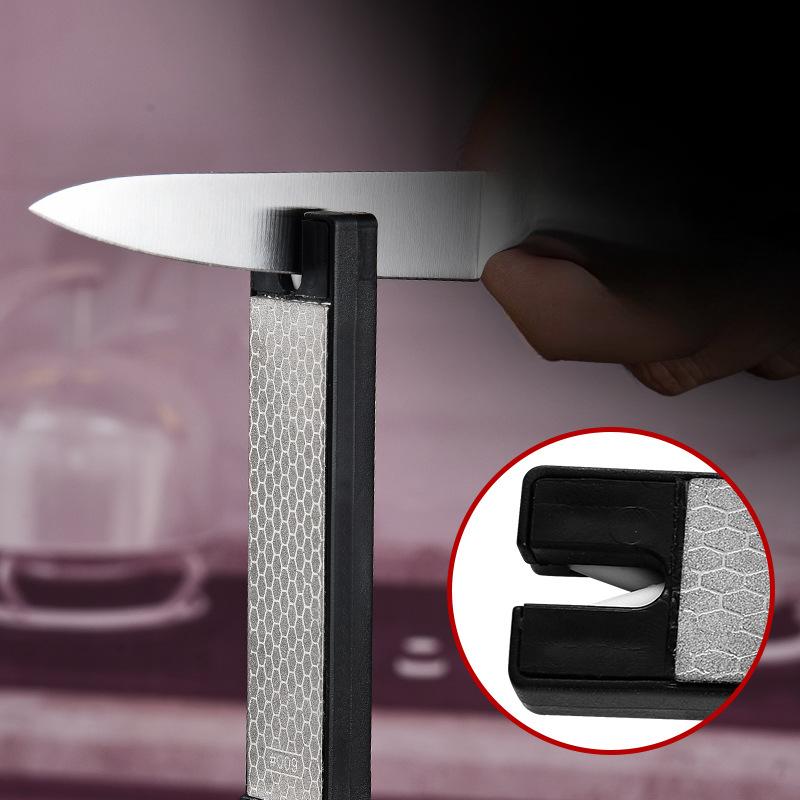 1PC Outdoor Folding Knife Sharpener Portable Knife Sharpener Double Sided Coarse Sharpener Emery Grinding Fish Hook Sharpener